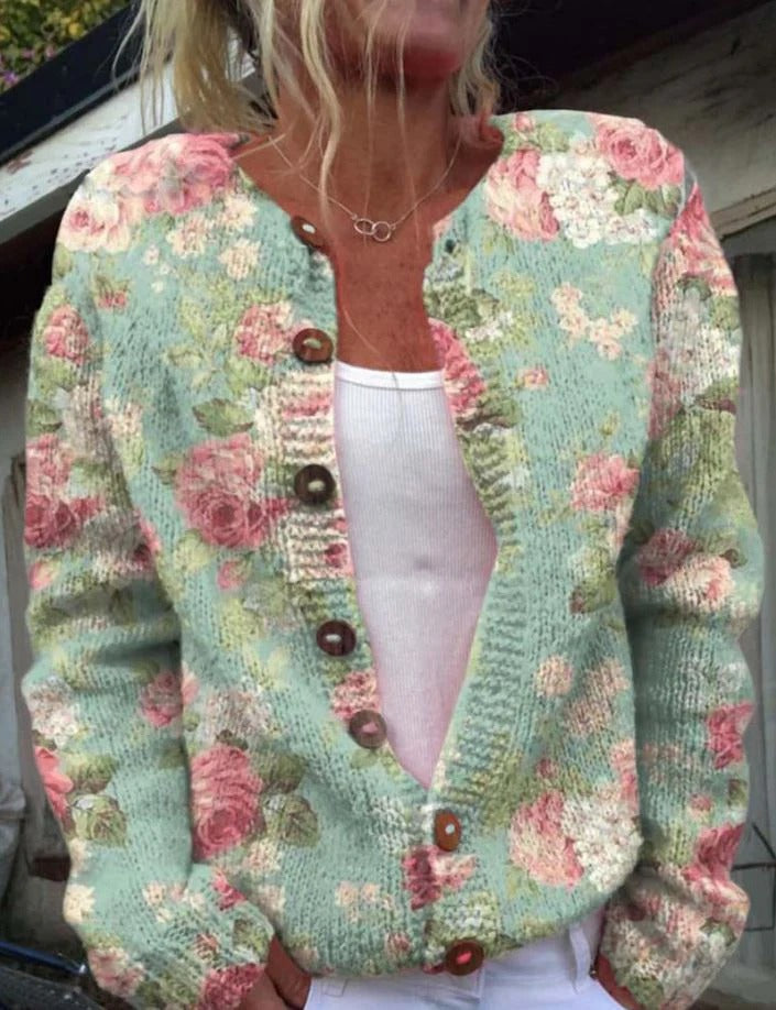 SOPHIE | GILET EN TRICOT IMPRIMÉ