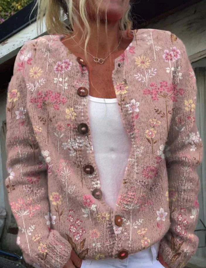 SOPHIE | GILET EN TRICOT IMPRIMÉ