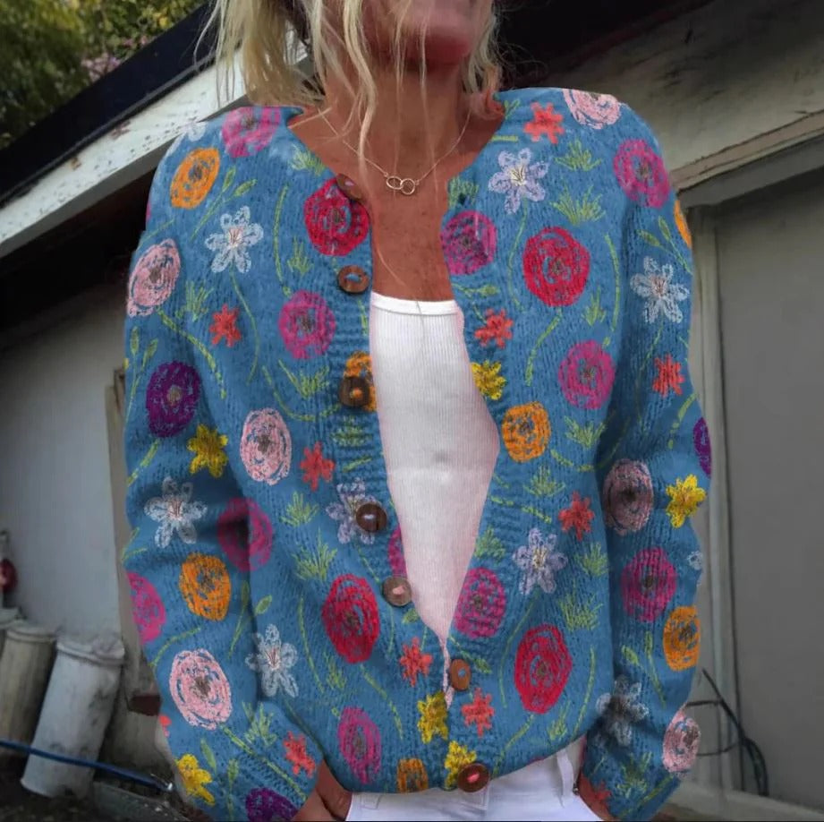 SOPHIE | GILET EN TRICOT IMPRIMÉ