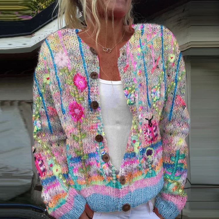 SOPHIE | GILET EN TRICOT IMPRIMÉ