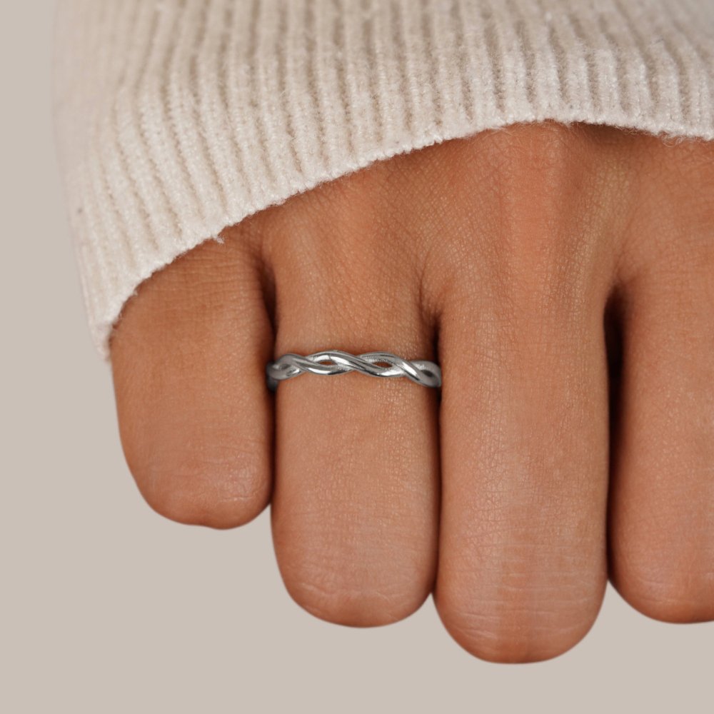 Anneau Infini Torsadé en Argent