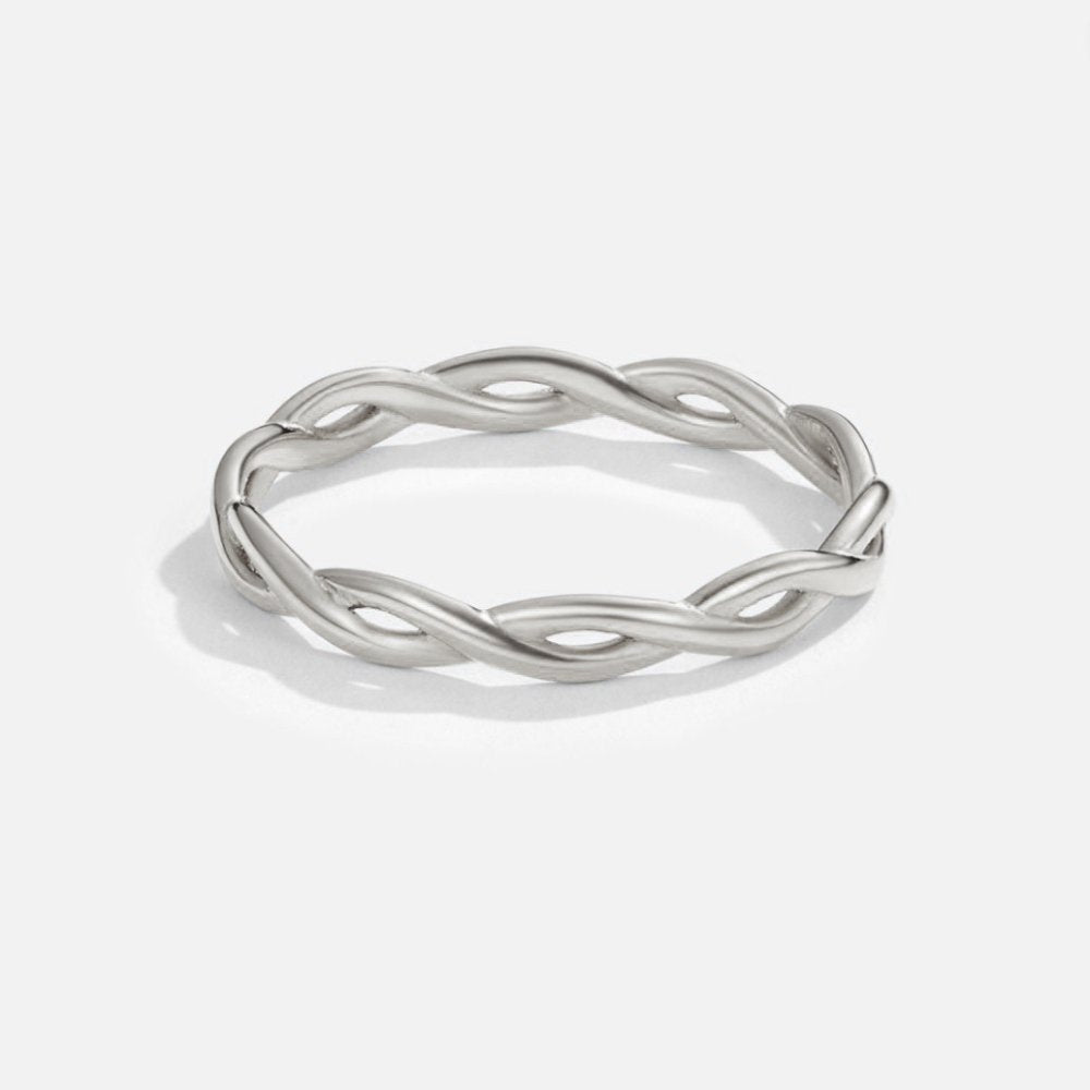 Anneau Infini Torsadé en Argent