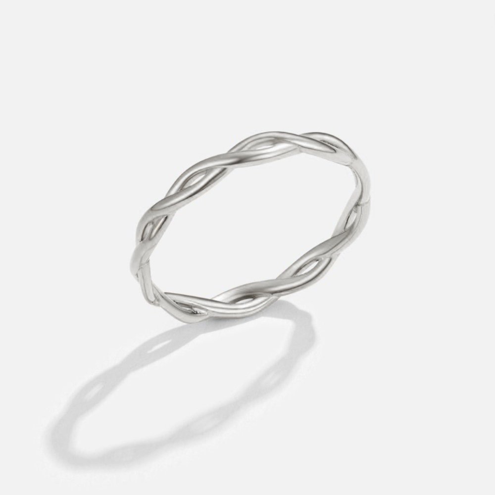 Anneau Infini Torsadé en Argent