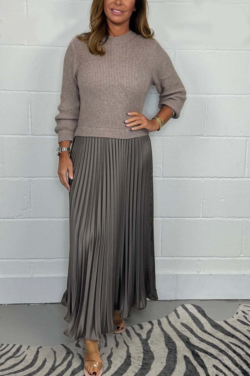 Margot | Sweater + Pleated Skirt