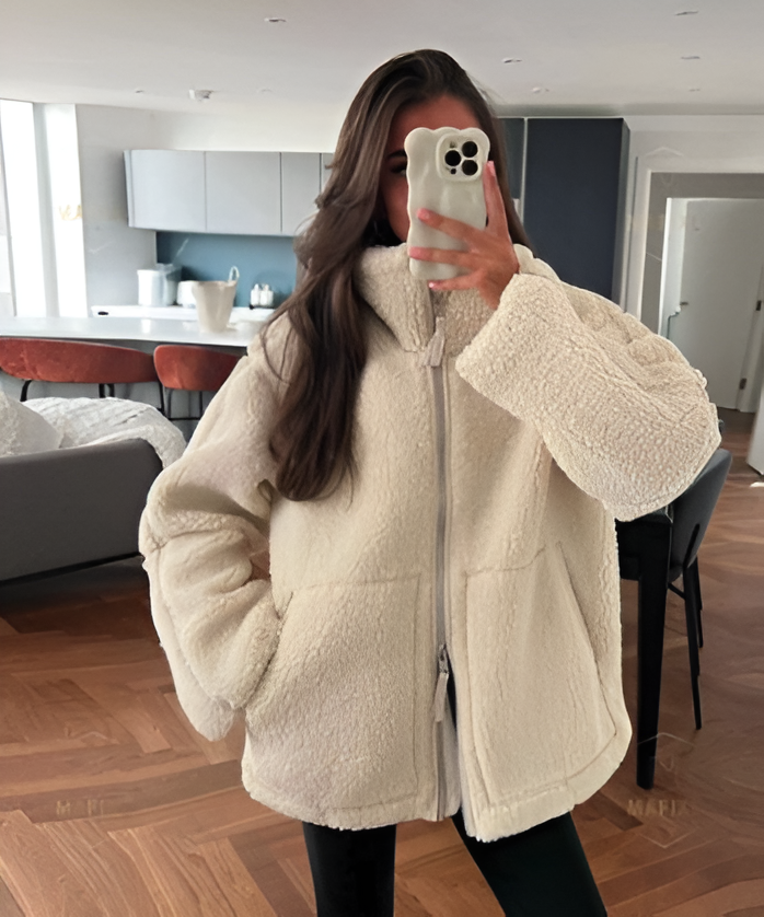 Clydie | Veste Sherpa Douce et Stylée
