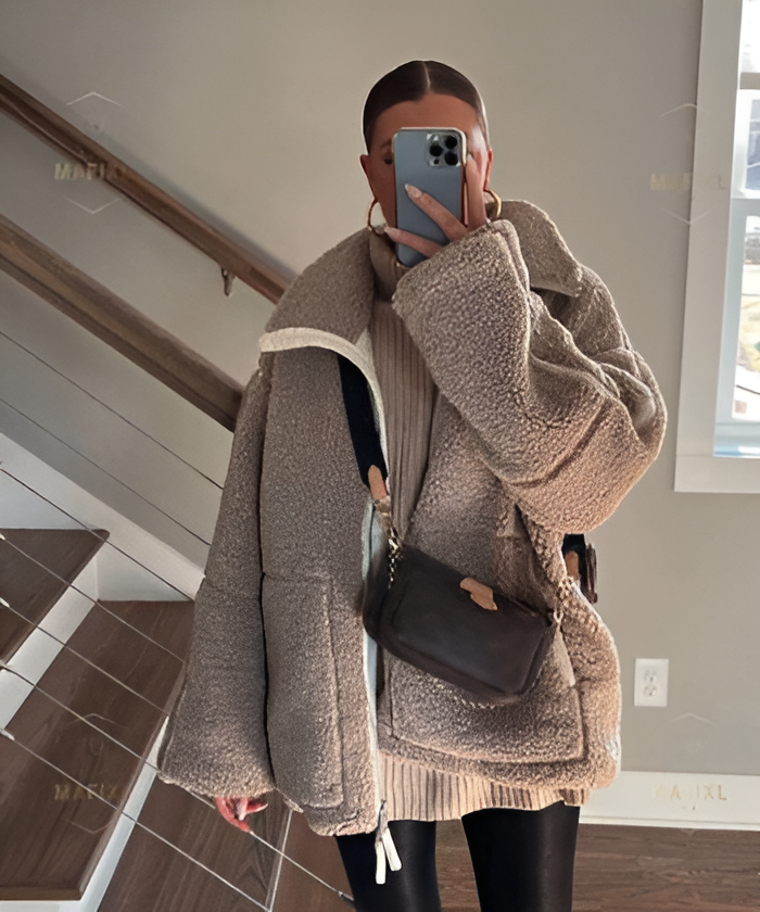 Clydie | Veste Sherpa Douce et Stylée