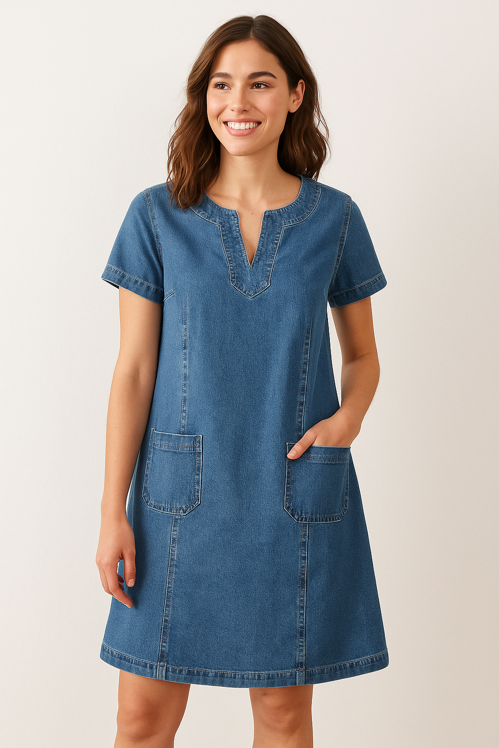 Claire Montréal™ - ROBE EN DENIM LÉGÈRE AVEC UNE COUPE DÉCONTRACTÉE