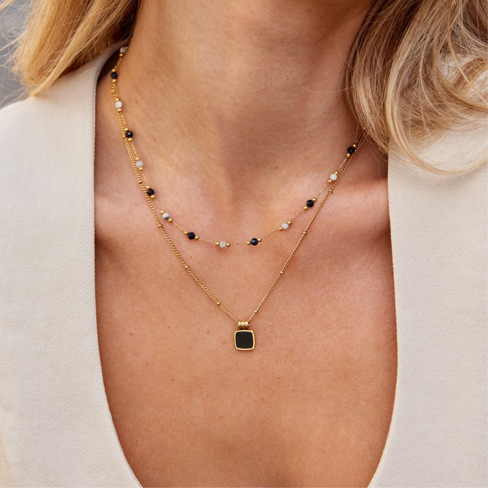 Collier Luna Midnight Stone
