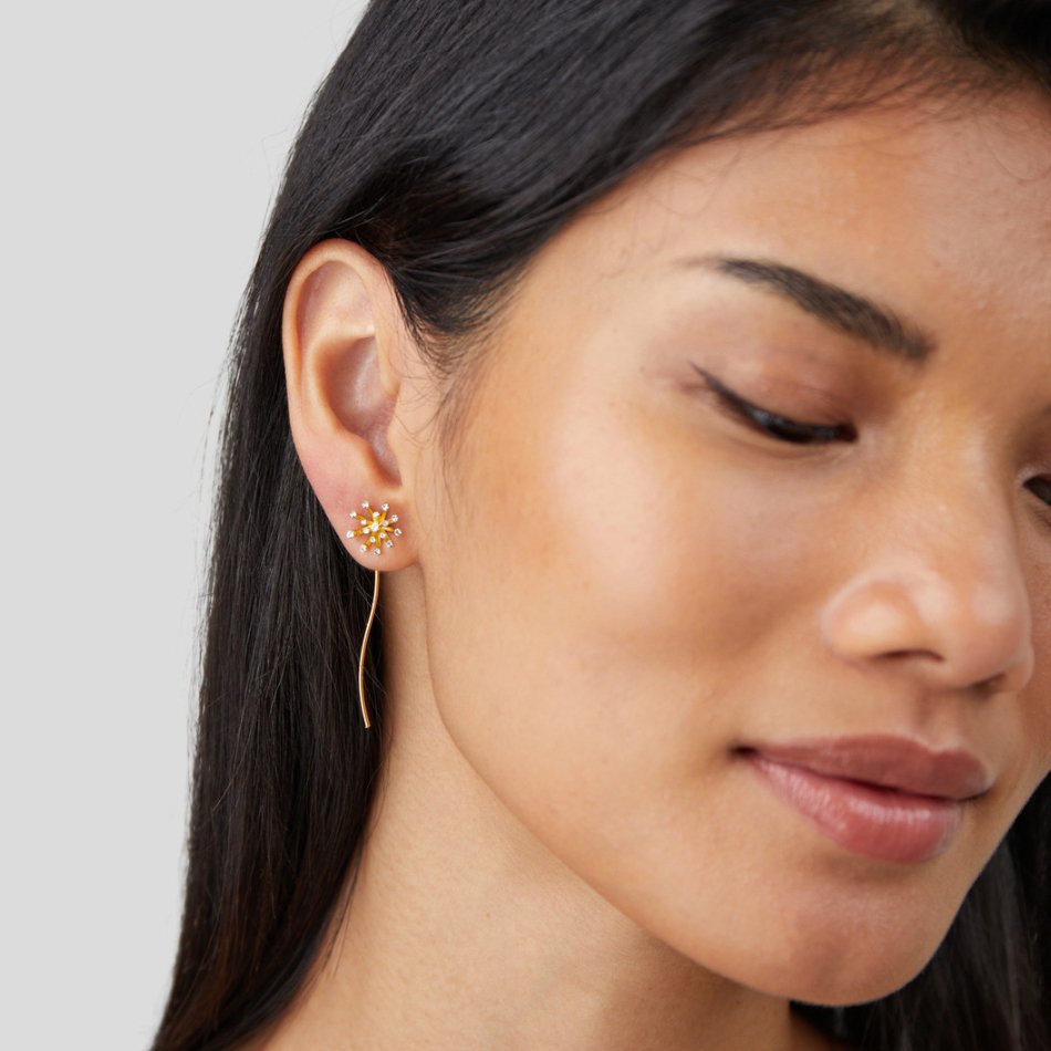 Boucles d'oreilles Souhait Pissenlit