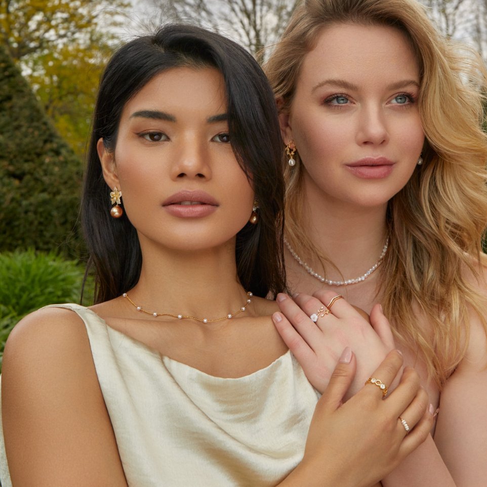 Collier en perles d'or pur