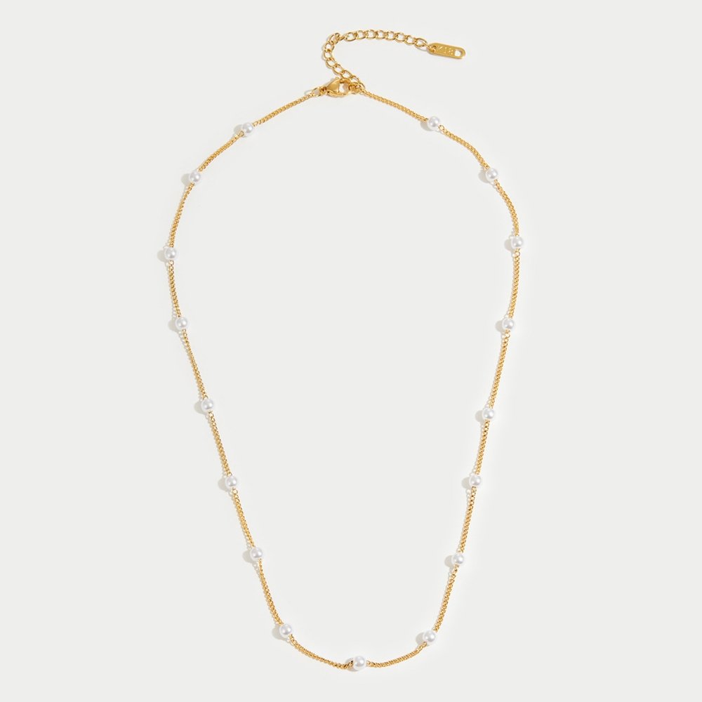 Collier en perles d'or pur