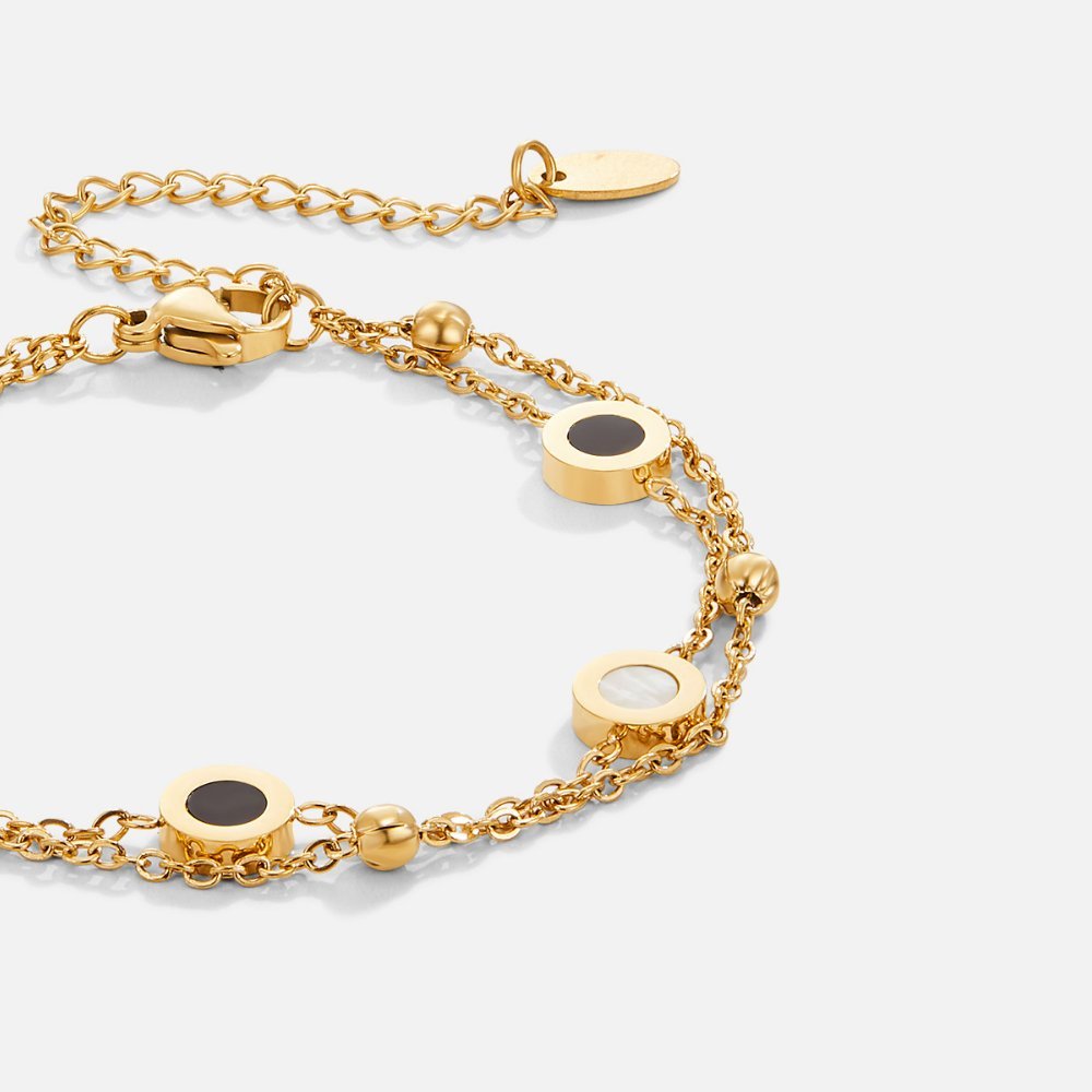 Bracelet en Onyx et Pierre Claire