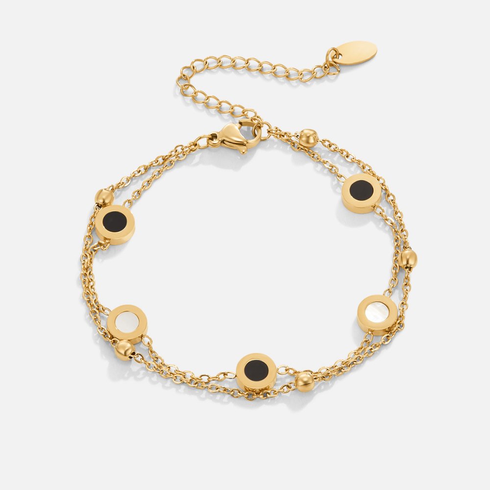 Bracelet en Onyx et Pierre Claire