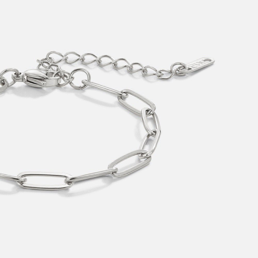 Bracelet en argent en forme de trombone