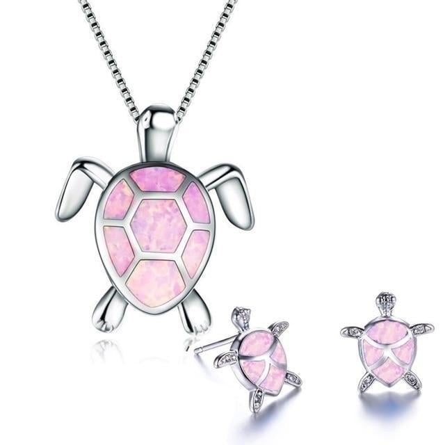 Ensemble de Bijoux Tortue de Mer Opale