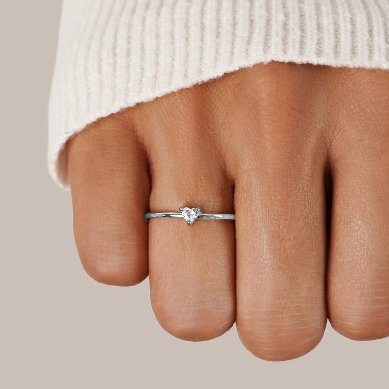 Bague Cœur en Cristal 'Petit Amour'