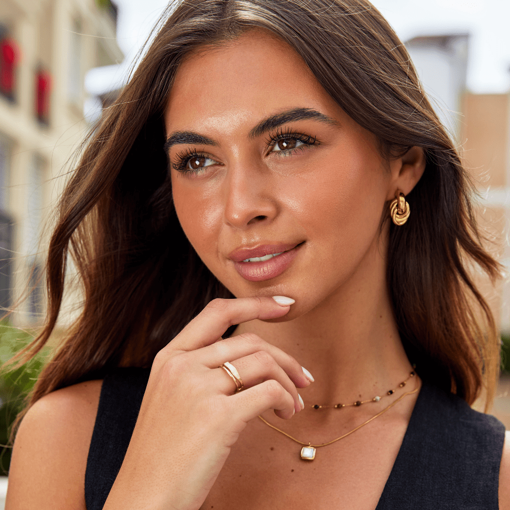Boucles d'oreilles créoles en argent tressé Sofia