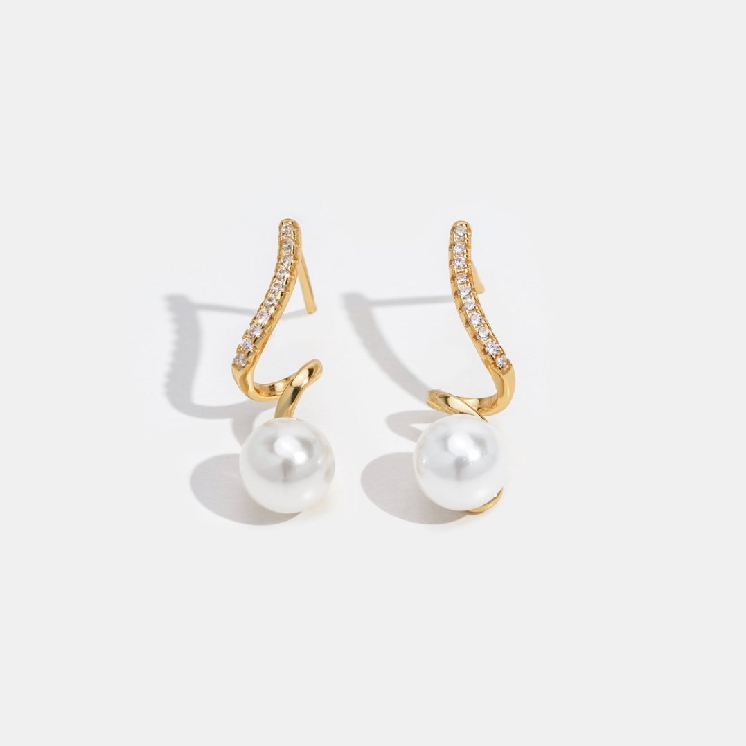Boucles d'oreilles Tam Pearl Wave