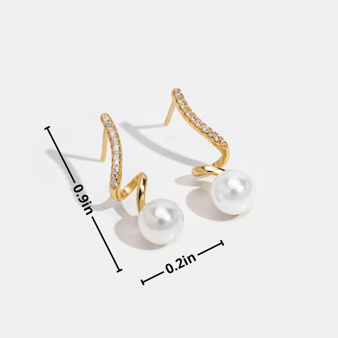 Boucles d'oreilles Tam Pearl Wave