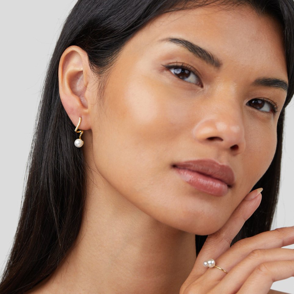 Boucles d'oreilles Tam Pearl Wave