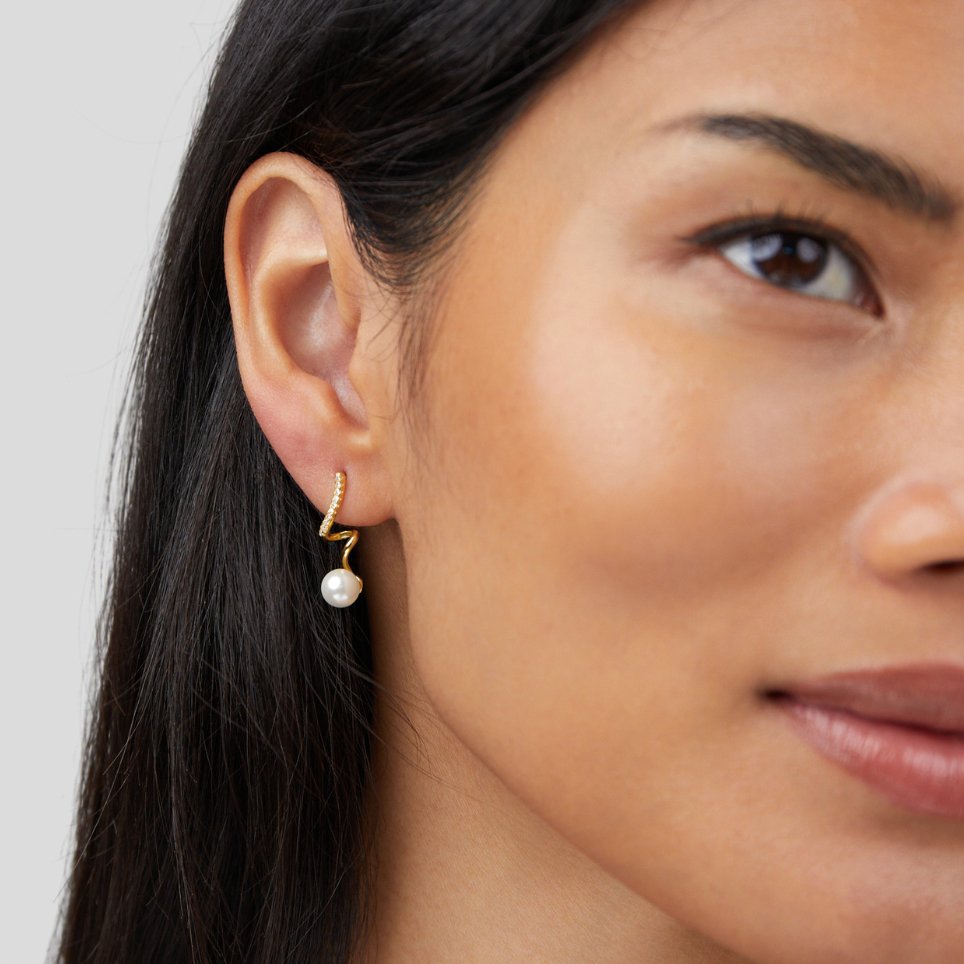 Boucles d'oreilles Tam Pearl Wave
