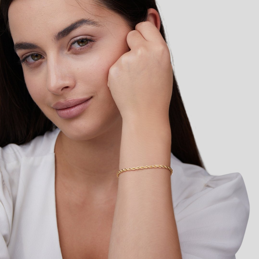 Bracelet Chic en Or Tordu