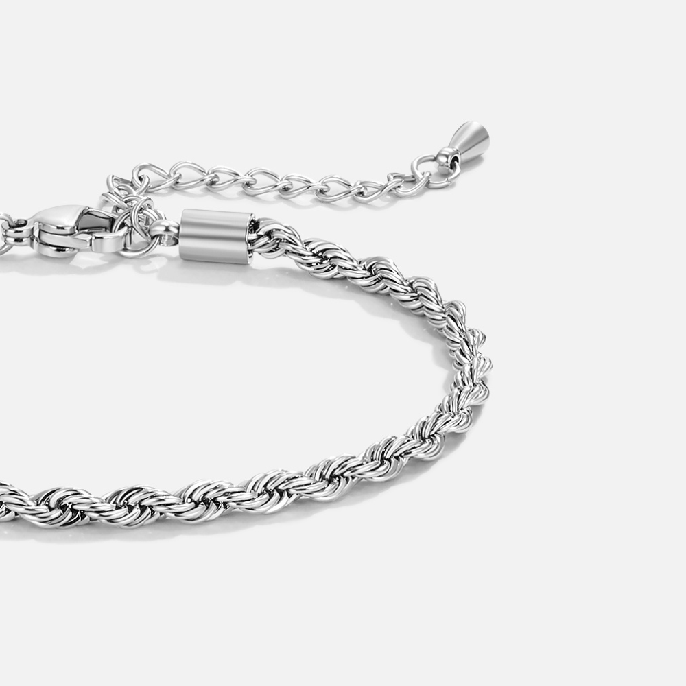 Bracelet en Argent Chaîne Tordue