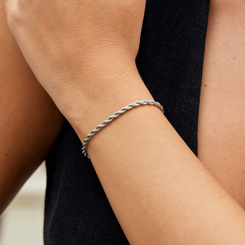 Bracelet en Argent Chaîne Tordue
