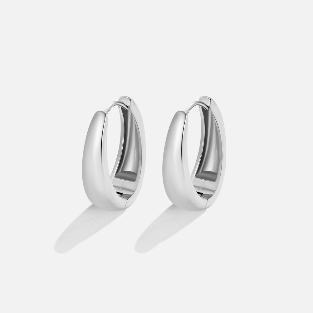 Boucles d'oreilles créoles en argent Valentina