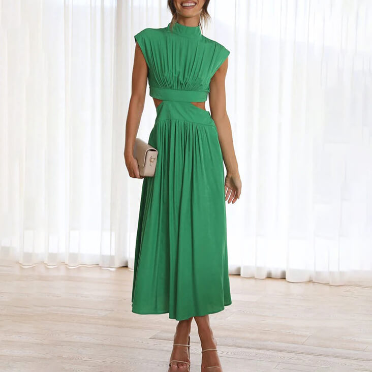 Emilia | Elegant High Neckline Dress