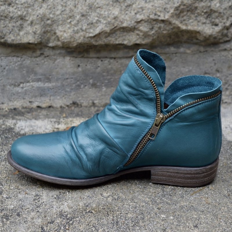Victoria™ – Bottes en cuir avec fermeture éclair pratique