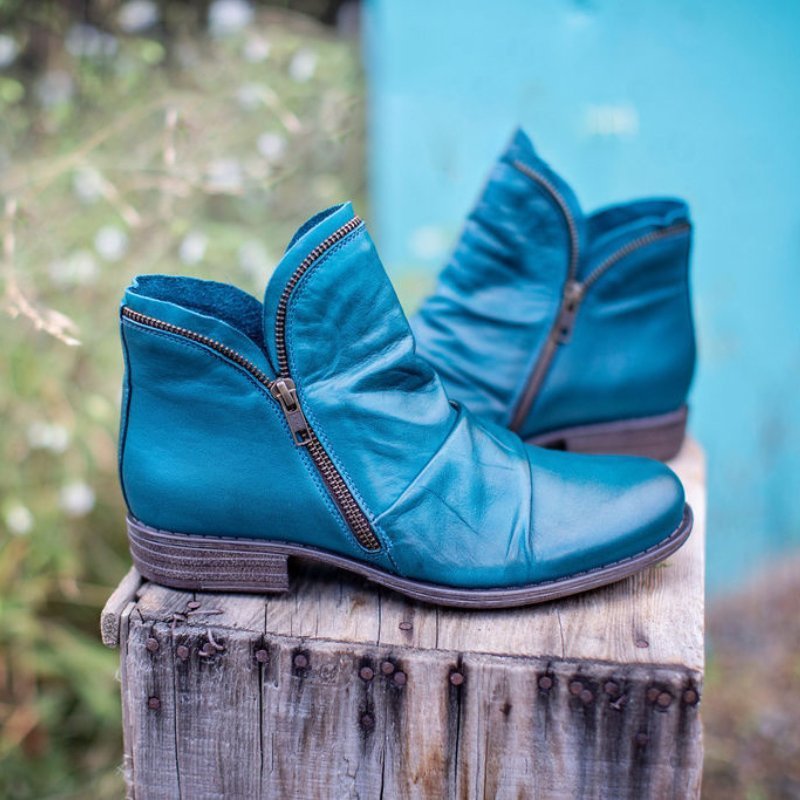 Victoria™ – Bottes en cuir avec fermeture éclair pratique