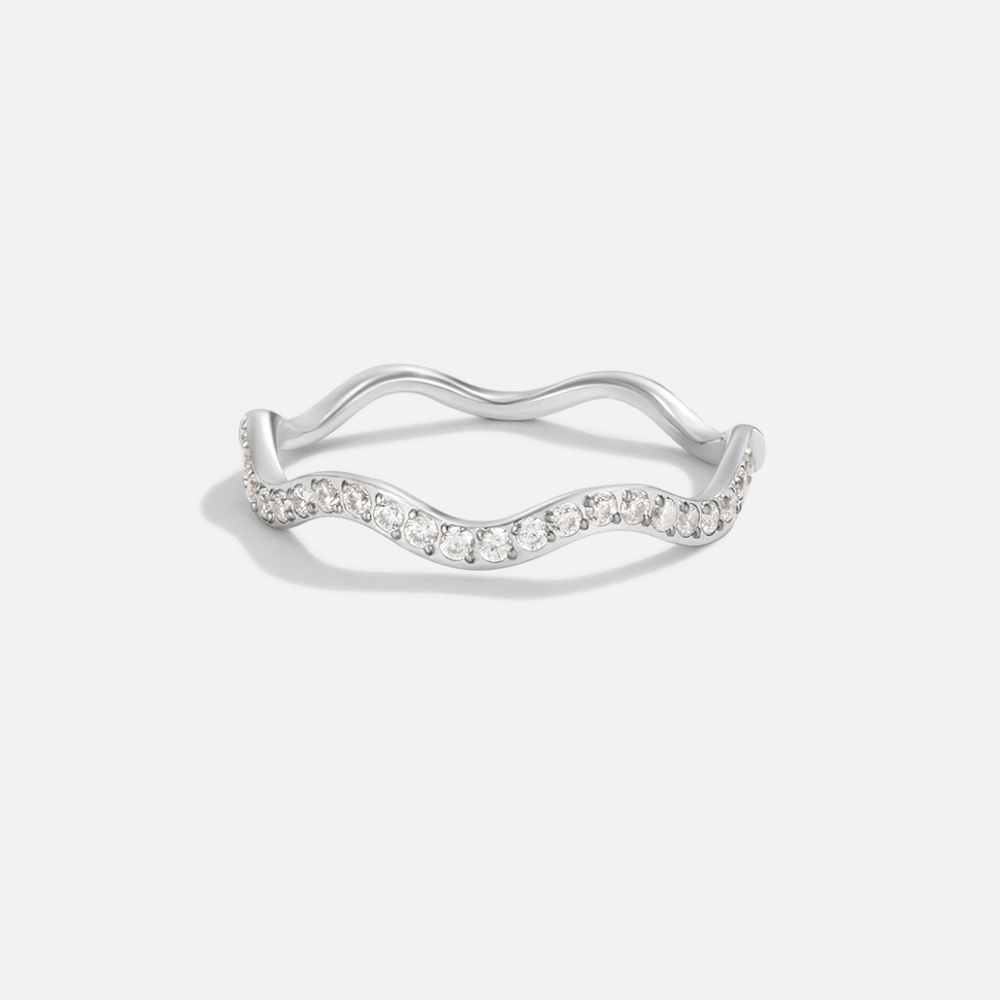 Anneau Zenya en Argent et Cristal